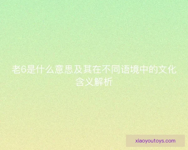 老6是什么意思及其在不同语境中的文化含义解析