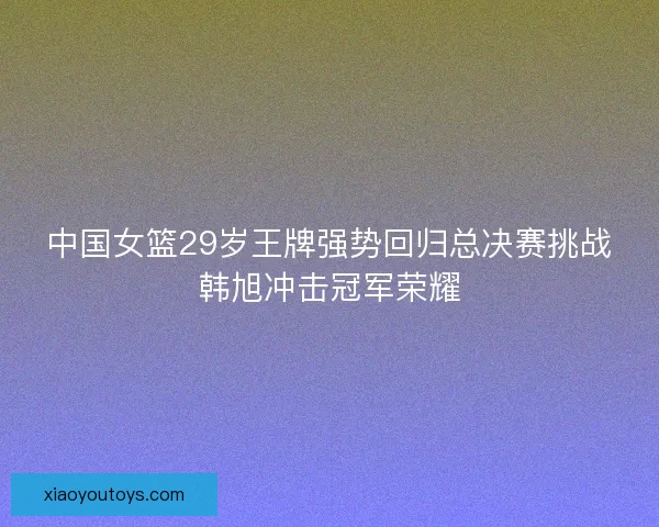 中国女篮29岁王牌强势回归总决赛挑战韩旭冲击冠军荣耀