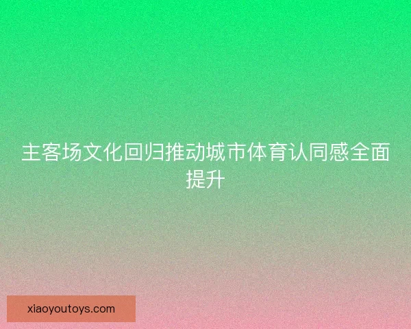 主客场文化回归推动城市体育认同感全面提升
