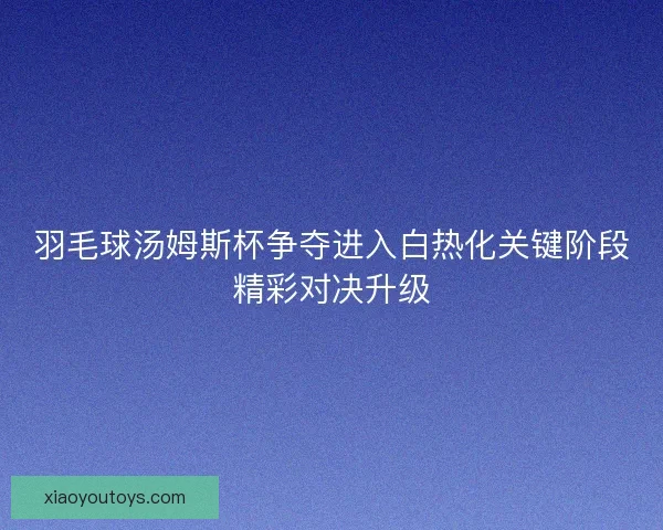 羽毛球汤姆斯杯争夺进入白热化关键阶段精彩对决升级